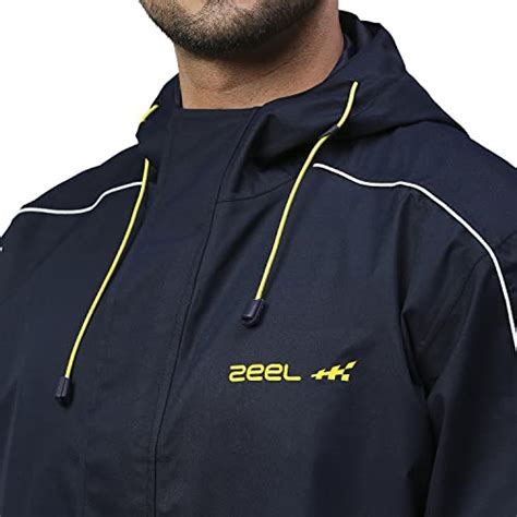 ZEEL Mens Raincoat with Adjustable Hood |Raincoat for Men | Waterproof ...