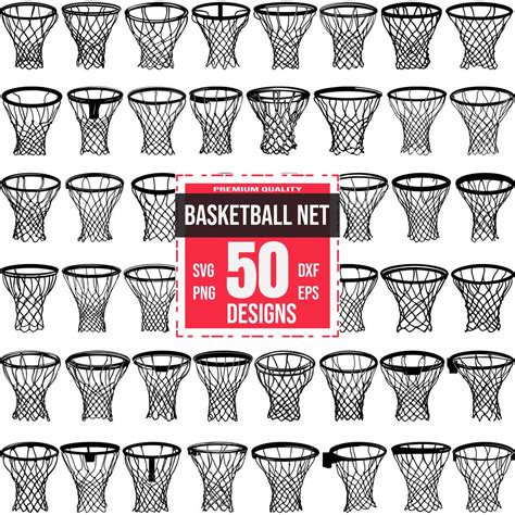 Basketball Net Svg Bundle, Basketball Hoop Svg, Sports Equipment ...