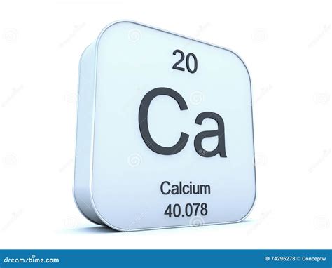 Calcium element symbol stock illustration. Illustration of field - 74296278