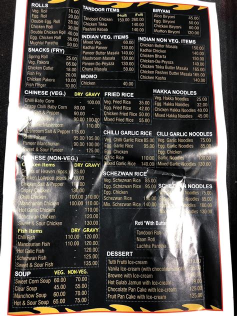 Menu at Don's Cafe and Restaurants, Kolkata