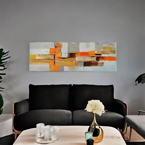 Buy Embossed Abstract Geometric Painting (Mustard) Online in India ...