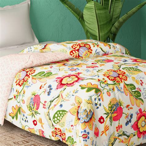 Buy PORTICO Marvella Multicolour Floral Printed Cotton Single Bed ...