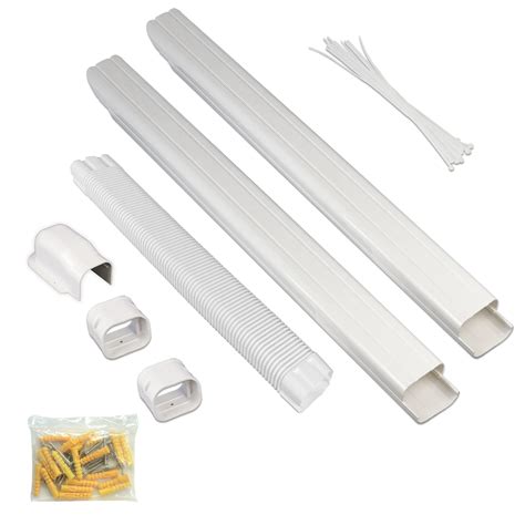 Buy GCGOODS 4in 9ft Decorative PVC Line Cover Kit for Ductless Mini ...