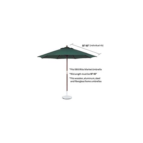 Buy Formosa Covers Replacement Umbrella Canopy for 10 Foot 8 Rib Market ...