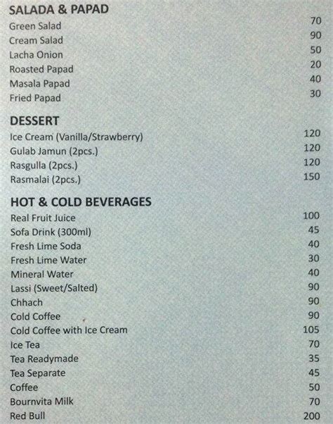 Menu at Apache Restaurant & Bar, Jaipur