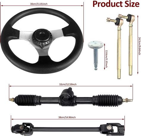Julymoda Go-Kart Steering Wheel Kit, 300mm Steering Wheel India | Ubuy