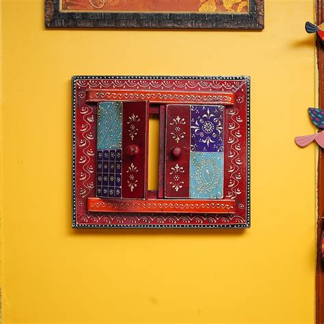 RAG28 Wooden Mughal Print Jharokha Style Wall Decor Set of 2 | Home ...