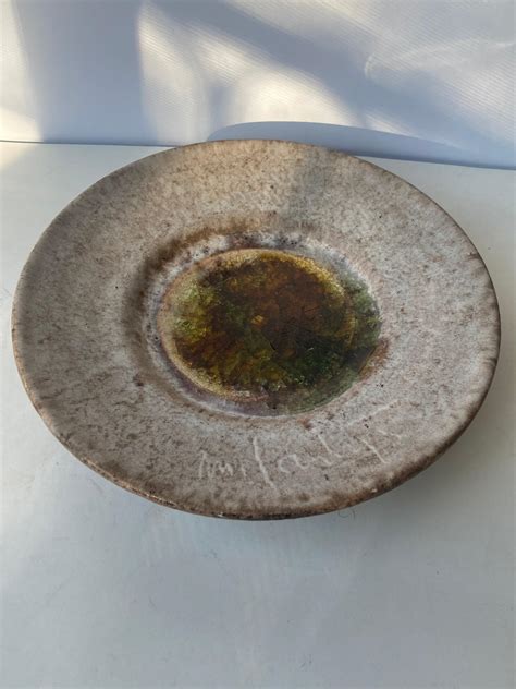 Lee McCarty Studio Pottery Plate of Merigold , Mississippi, Signed at ...