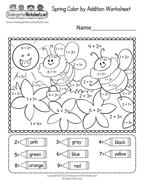 Image result for Spring Sorting Worksheet for Kindergarten with Answer Key