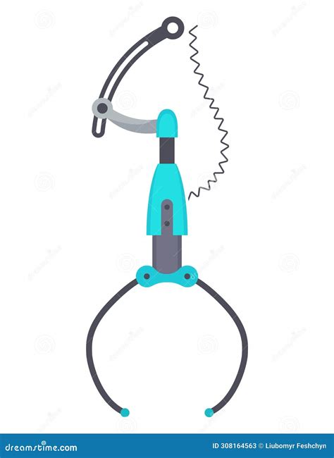 Mechanical Claw Gripper. Mechanical Robotic Grip. Arm Arcade Game Hooks For Prizes Technological ...
