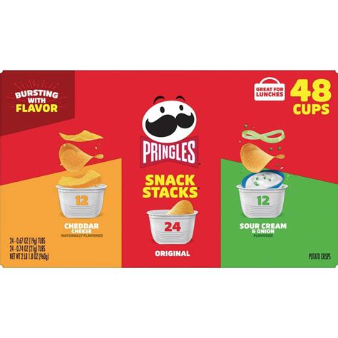 Bulk Pringles - Assorted Snack Stacks, 48 Cups | Wholesale Snack Foods