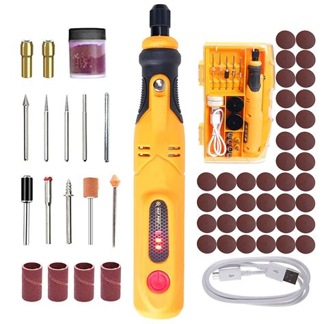 MAF PRO Mini Cordless Rotary Kit 45pcs, 3 Speed and USB Charging ...