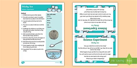 Sticky Ice Science Experiment