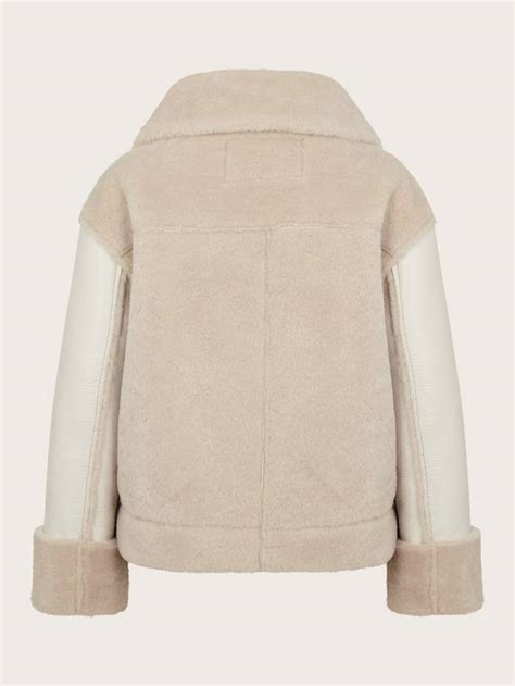 Monsoon Kids' Aviator Jacket, Cream
