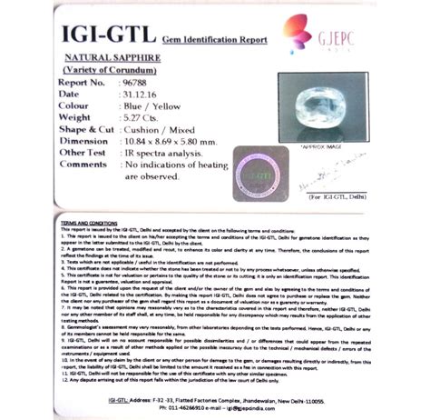 5.86 Ratti Natural Pitambari Neelam with Govt Lab Certificate-(23310 ...