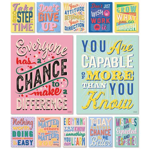 Buy SWEETZER & ORANGE Set of 12 Motivational Growth Mindset s for ...