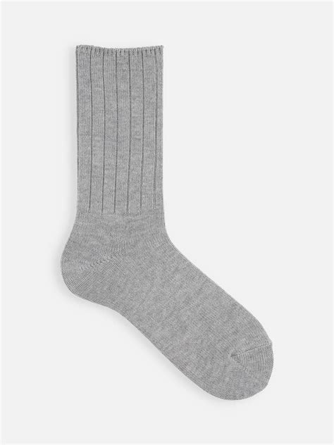 【Tabio MEN】綿ウールローゲージリブ無地クルーソックス ( 062142217 ) | 靴下屋公式通販 Tabio オンラインストア