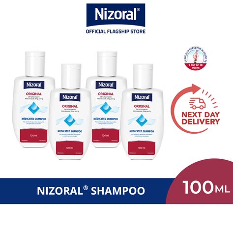 Nizoral® 2% Ketoconazole Anti-dandruff Shampoo 100ml x4 |Seborrheic Dermatitis Pityriasis ...