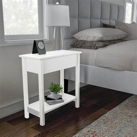 Hastings Home End Tables 22.75-in W x 24-in H White Wood Modern End ...