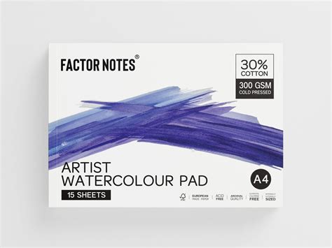 Artist Watercolour Pad - 300 GSM | A4, A5, A6 Sizes | Cold-Pressed ...