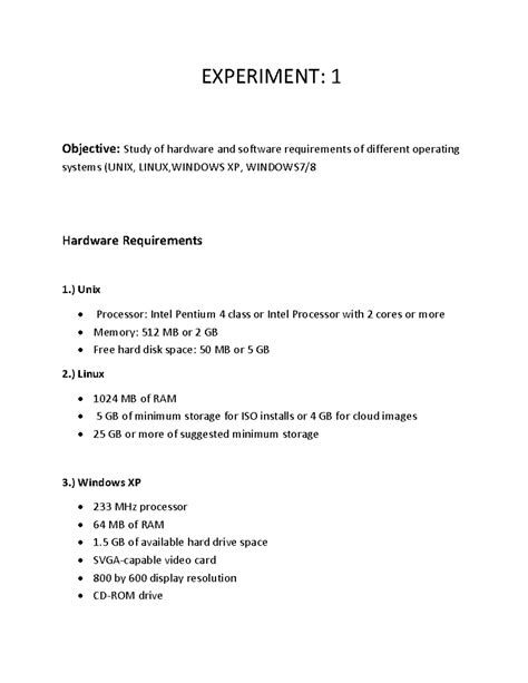 Experiment 1 - EXPERIMENT: 1 Objective: Study of hardware and software ...