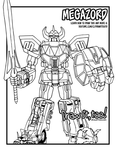 Power Rangers Mega Zord - Free Coloring Pages