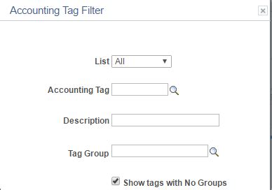Using Accounting Tags in PeopleSoft Classic