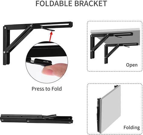 Buy BIGLUFU Folding Shelf Brackets 12,Shelf Bracket, Max Load: 330lb ...