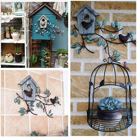 Metal Bird Wall Art Decor Metal Tree Leaves Wall Decor Tree Leaf Metal ...
