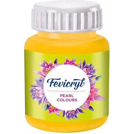 Pidilite Fevicryl Pearl Acrylic Painting Color (Golden Yellow, 100ml ...