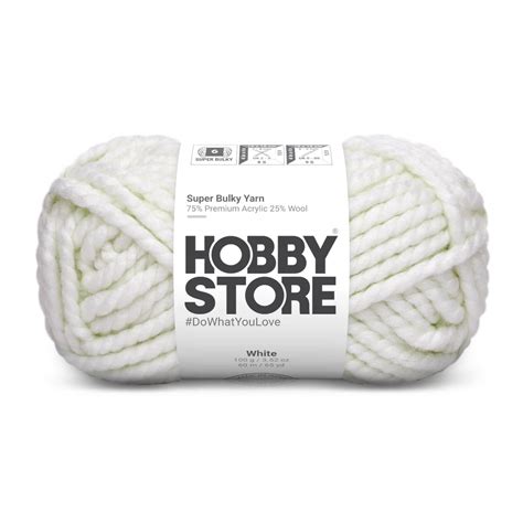 Super Bulky Yarn by Hobby Store - White 9001 – Magic Needles