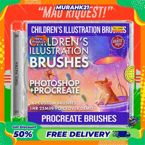 Jual Photoshop & Procreate Brush - Children's Illustration Brushes ...