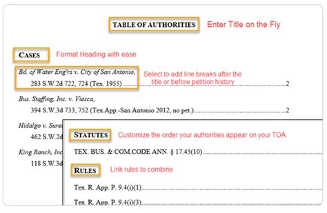 Table of Authorities Generator by Benchly