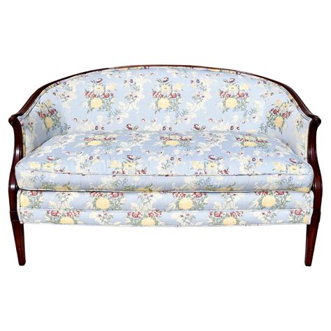 Hepplewhite Bow Back Mahogany Settee Sofa at 1stDibs