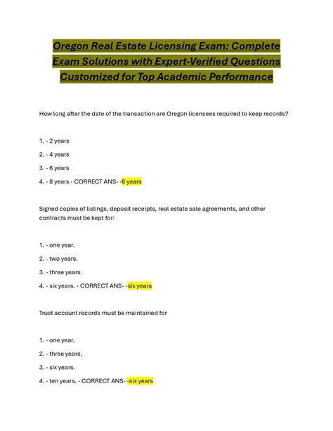 Oregon Real Estate License