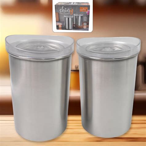 Multipurpose Stainless Steel Airtight Containers with See Through Lid ...