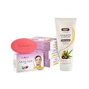 Buy Sunny Cocoa Butter Lotion (100ml) & Akne Aid Soap (4x75g ...