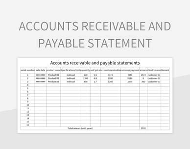 Image result for Accounts Payable Statement Example