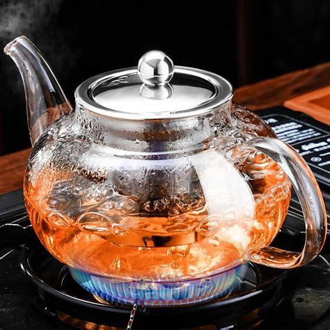 PARACITY Glass Teapot Stovetop, Borosilicate Clear Tea Kettle with ...