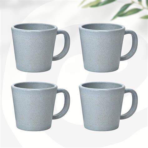 Buy Eha Earth-Friendly Majestic Coffee Mug Set of 4 |375 ml|Made with ...
