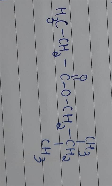 Draw the structure of 1,1-dimethylethylpropanoate - Brainly.in
