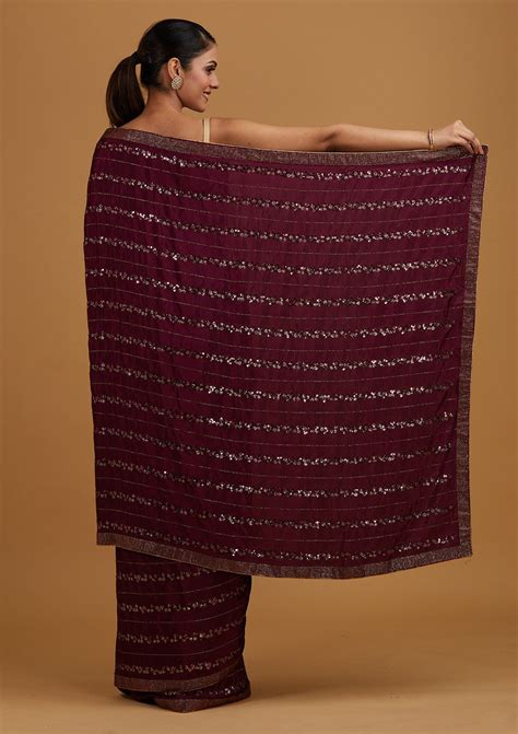 Wine Saree - Buy Wine Colour Saree Online At Best Prices – Koskii
