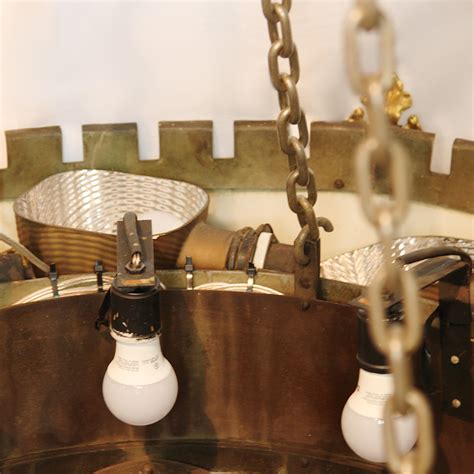 Monumental Detroit Gothic Medieval Renaissance Revival Brass and Steel Chandelier at 1stDibs ...