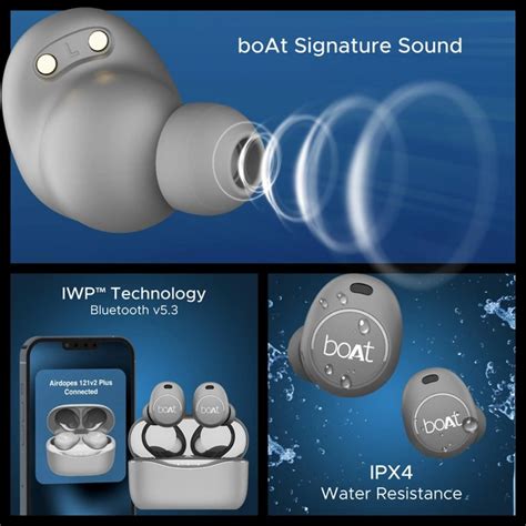 boAt Airdopes 121V2 Plus TWS Earbuds with 50 HRS Playtime| 10mm Drivers ...