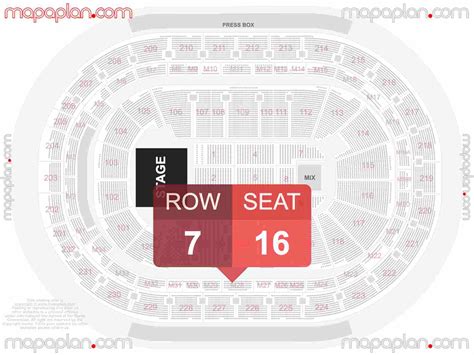 Little Caesars Arena seat & row numbers detailed seating chart, Detroit ...
