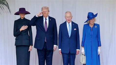 Trump Praises UK King Charles, Reviews Guard Of Honour At Windsor ...