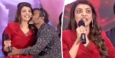 Kajal Aggarwal Forcibly Kissed By Chota K Naidu At Kavacham Teaser ...