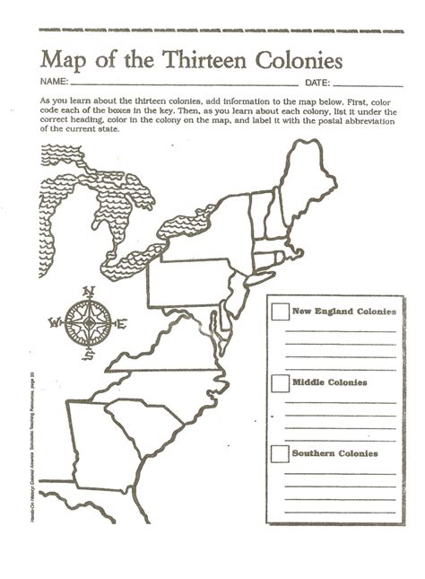 Southern Colonies Map Black And White
