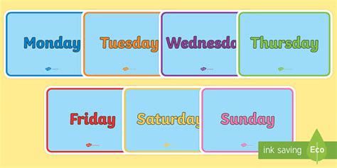 Days of the Week Signs