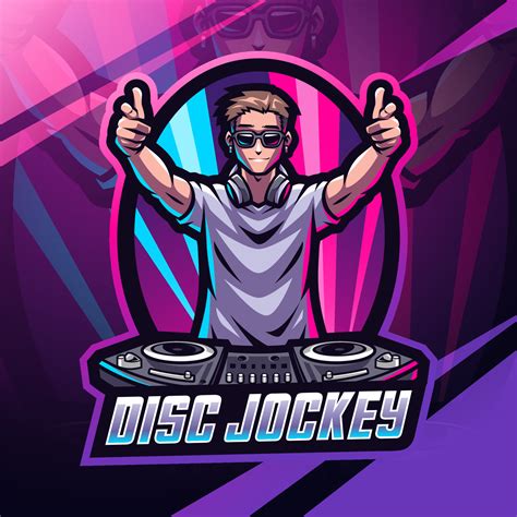 Disc Jockey esport mascot logo design 20399200 Vector Art at Vecteezy
